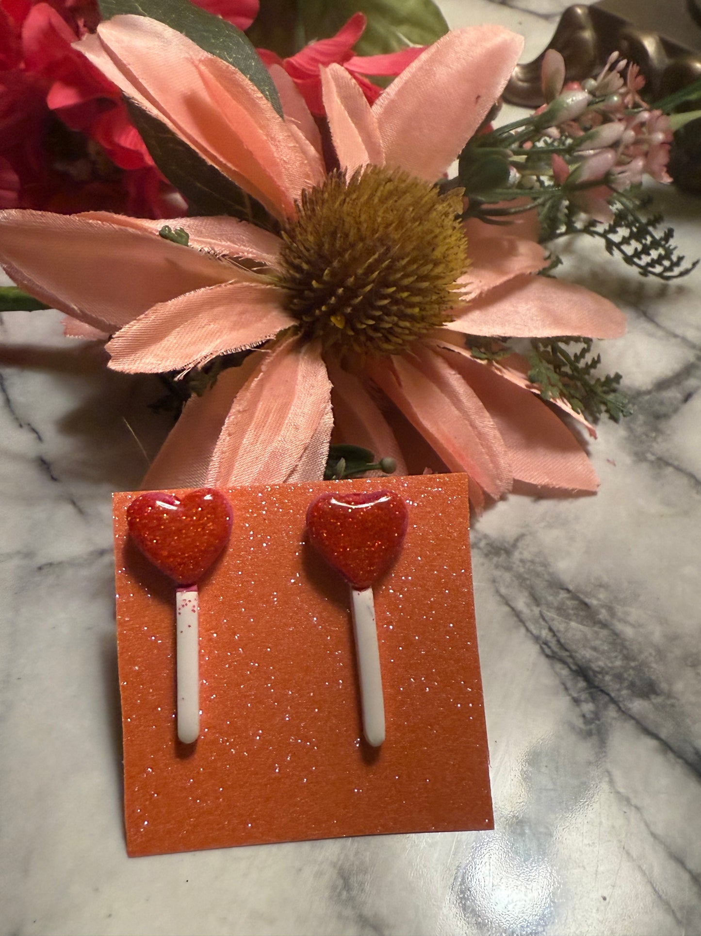 Heart Sucker Lollipop Studs