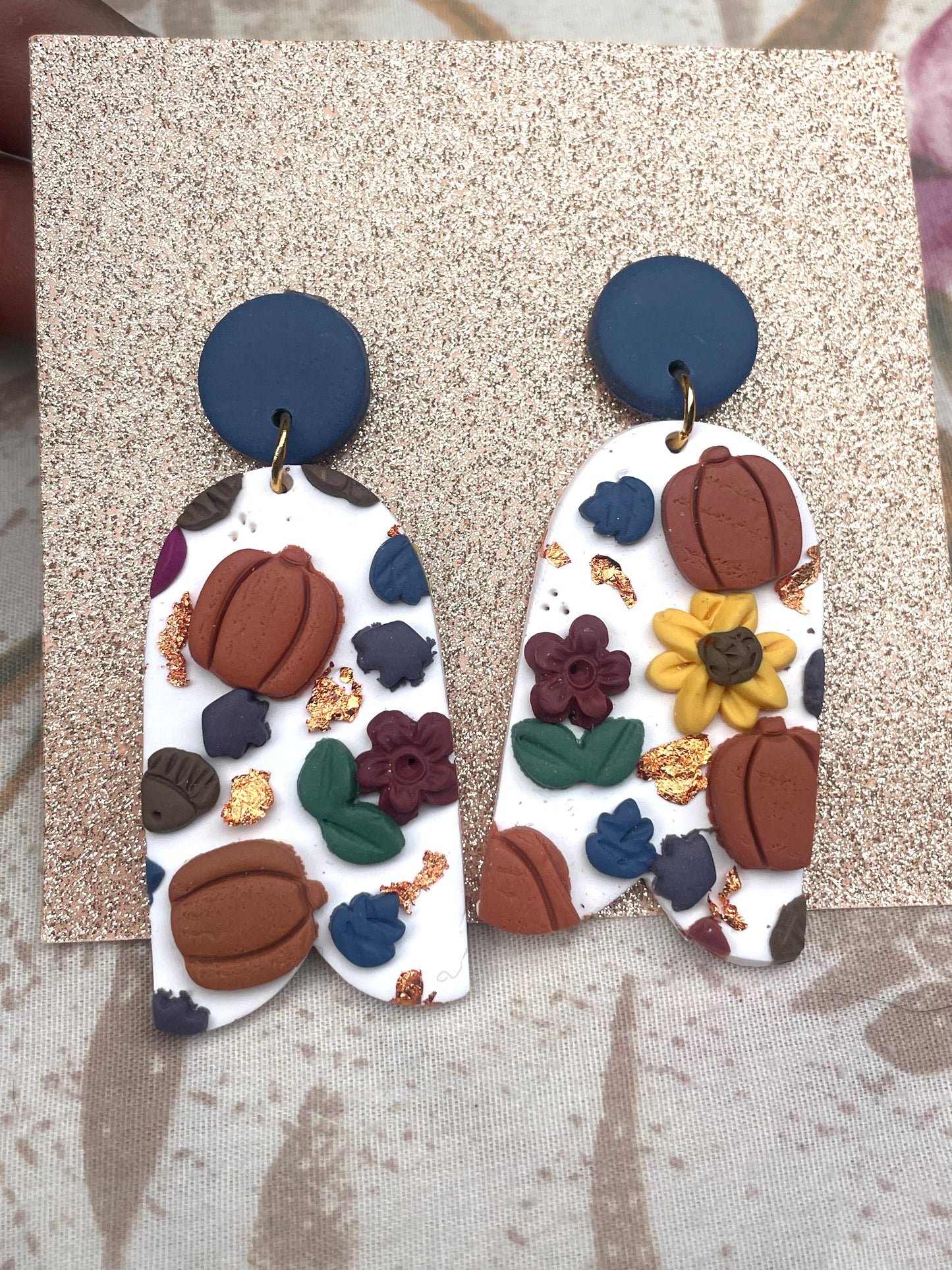 Pumpkin 🎃 and Sunflower 🌻 Earrings - 7XIII Collection