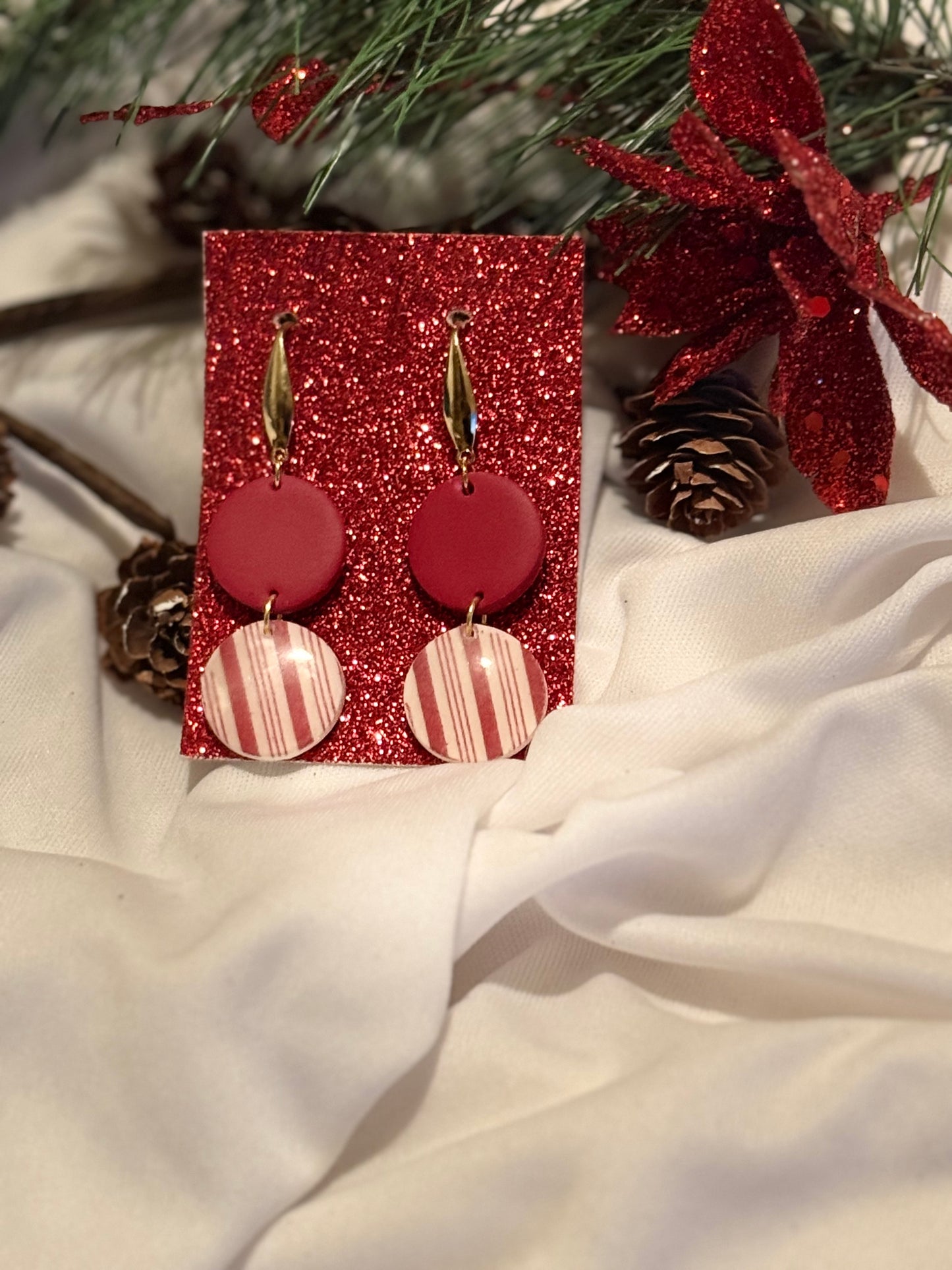 Candy Cane Design Dangles