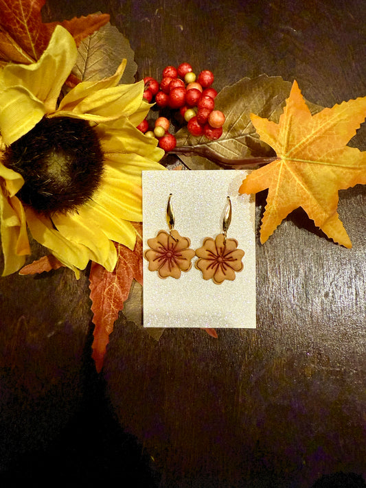 Yellow Poppy Flower Dangles