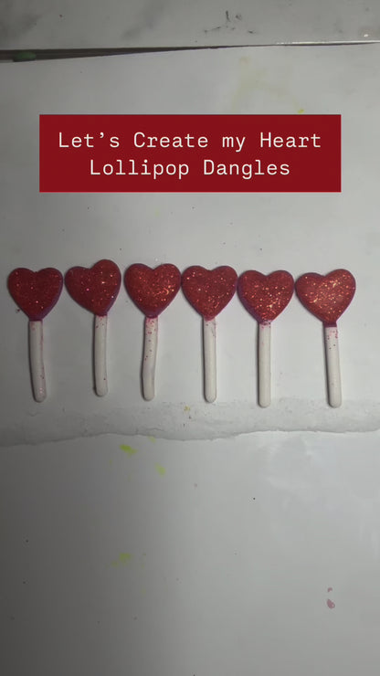 Heart Sucker Lollipop Studs